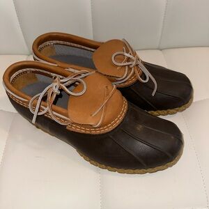 LL Bean Brown and Tan Duck Shoes Bean Boots